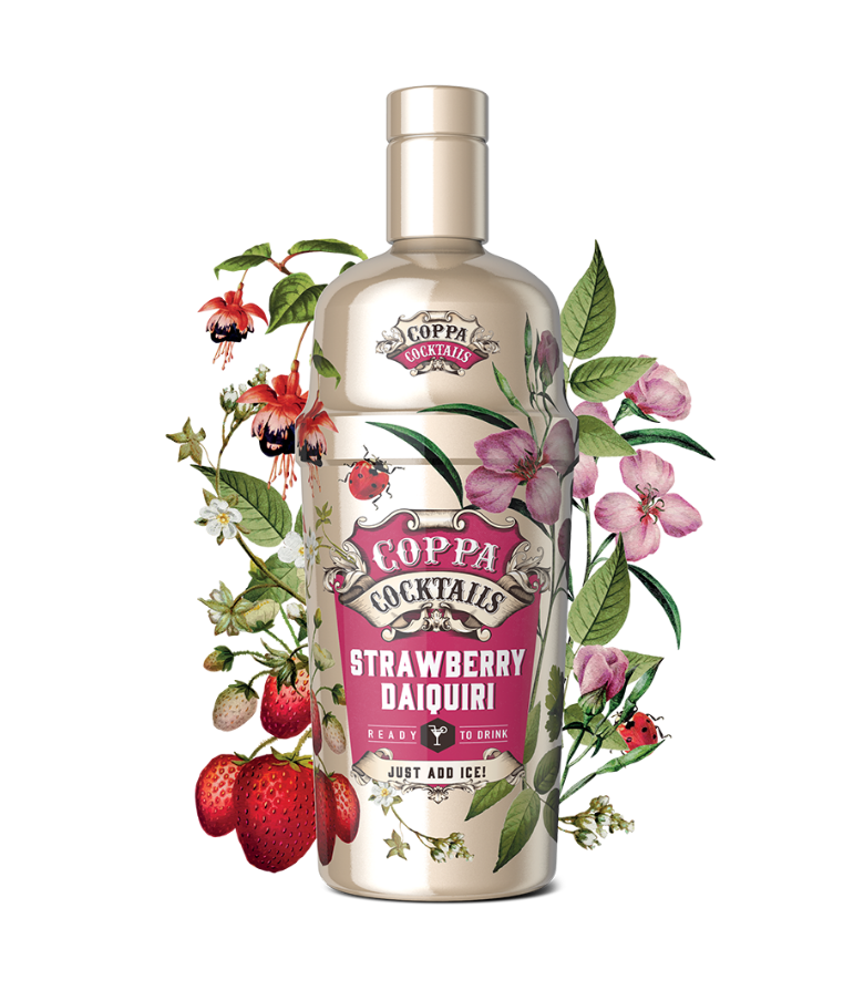 COPPA STRAWBERRY DAIQUIRI 0.7 L este un cocktail cu rom, căpșuni și lime.