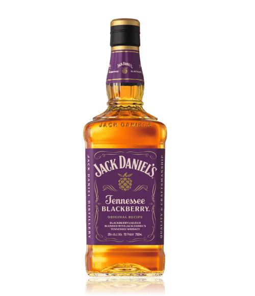 Jack Daniel's Blackberry este un whisky care combină renumitul whiskey Old No. 7 cu un lichior de mure coapte.